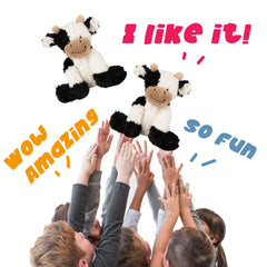 Hopearl plush cow toy supports hand eye coordination through play