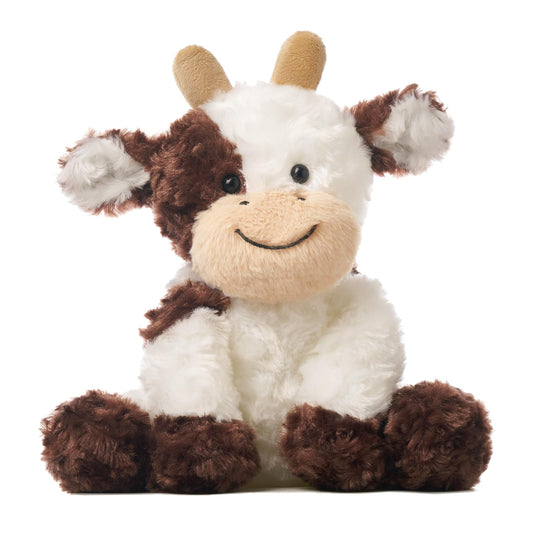 Hopearl cow plush toy, 9-inch size, ideal for cuddling and bedtime.