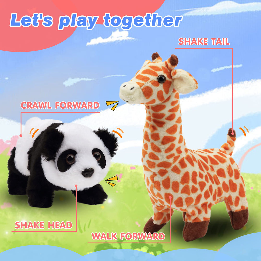 Hopearl Crawling Panda wiggling tail adds dynamic movement during play