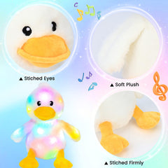 Hopearl duck soft white plush fabric is cuddly and safe