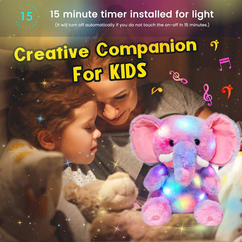 Hopearl Elephish soft plush material invites cuddling and play.