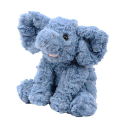 Hopearl floppy-elephant soft-stuffed-toy blue, perfect for bedtime hugs.