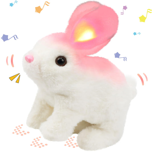 Hopearl hopping rabbit with LED ears; engaging interactive play for toddlers