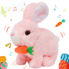 Hopearl hopping rabbit pink 7-inch for lively playtime imagination