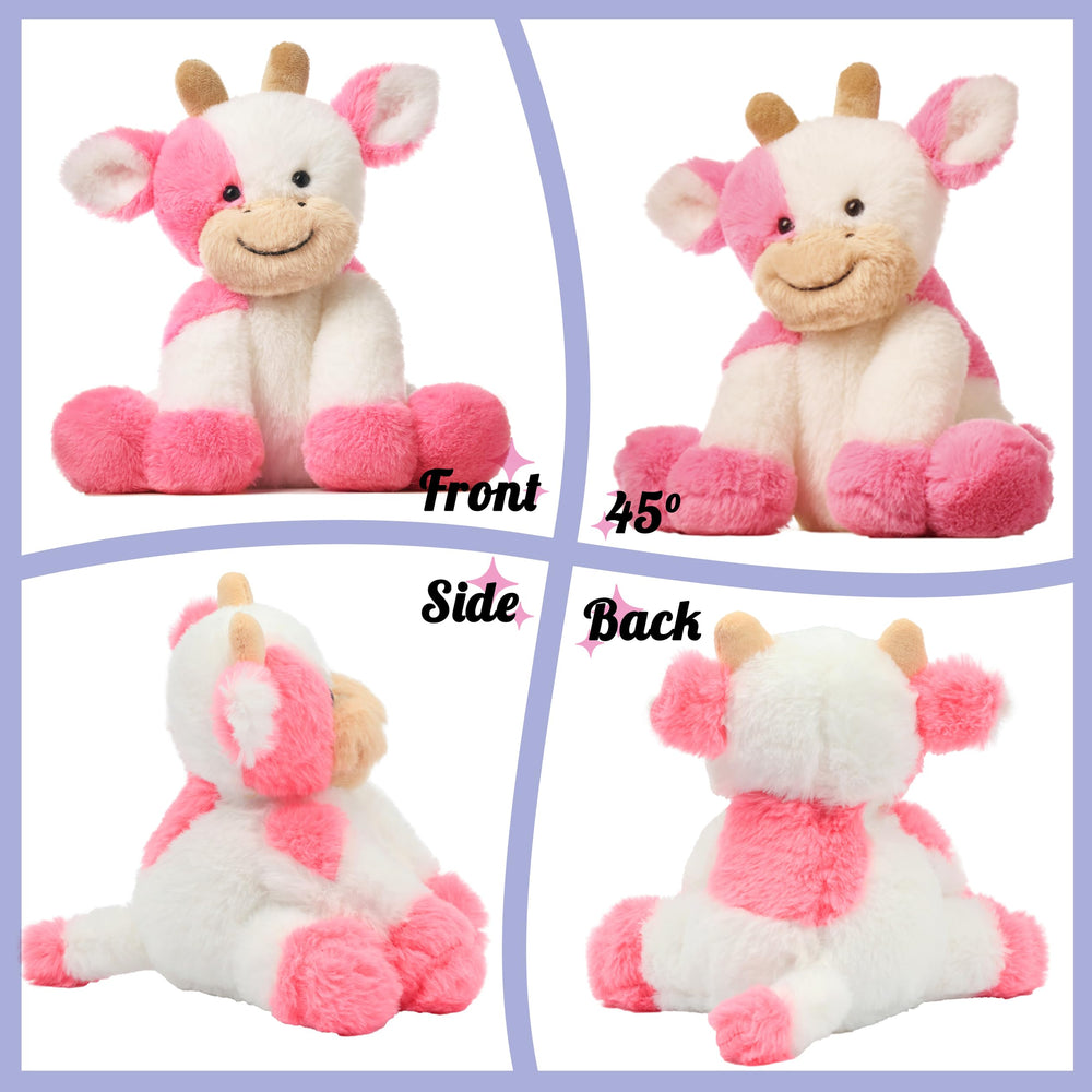 Hopearl plush cow toy with durable build, ideal for kids' imaginative play.