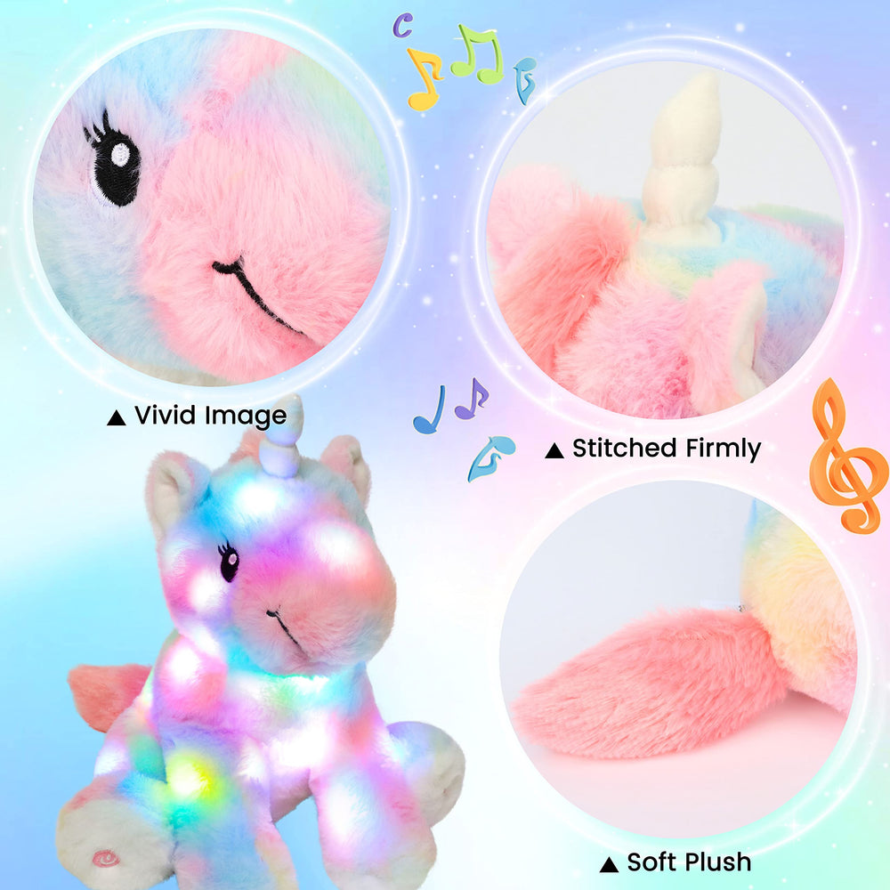 Hopearl soft plush unicorn with cuddly fabric for hugs and play.