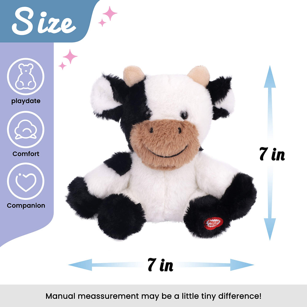 Hopearl Talking Cow head-shake captures its energetic bobbing during interactive play.