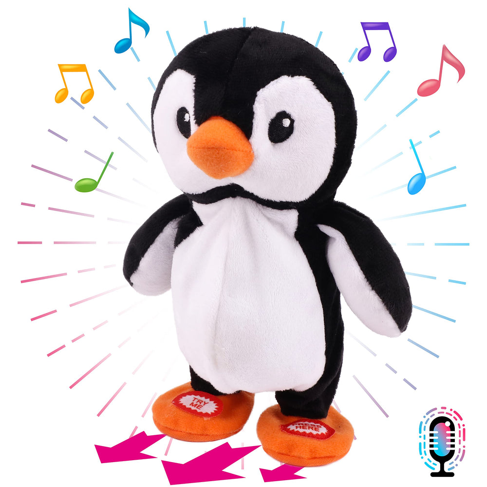 Hopearl Talking Singing Penguin front view invites kids to interactive play