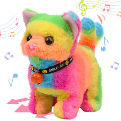 Hopearl Walking Cat 7inch length, engaging walking action for interactive play.