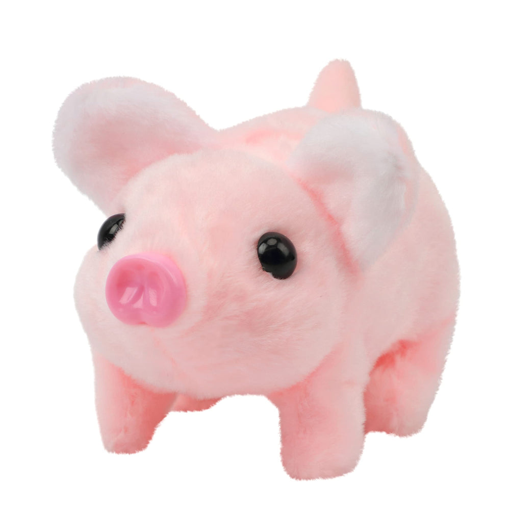 Hopearl Walking Piggy close-up fabric reveals soft plush material and color details.