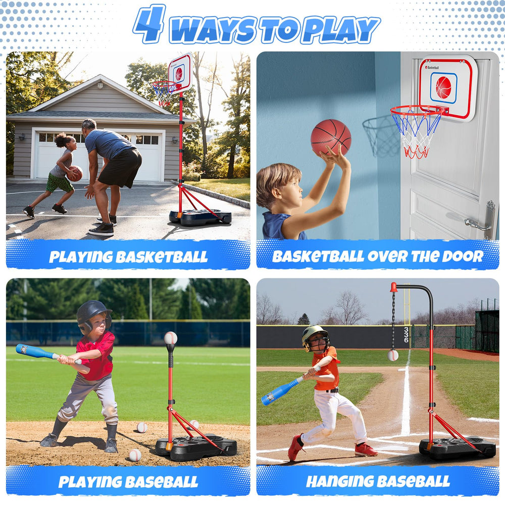 HopeRock adjustable hoop height supports growing kids shooting from different angles.
