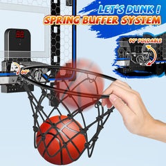 HopeRock durable steel rim supports safe light dunks during home play