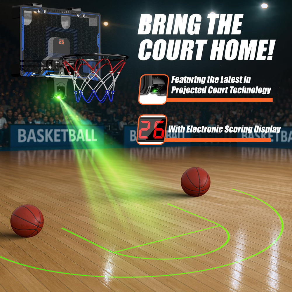 HopeRock hoop with electronic scoring and celebratory sounds for real-time feedback