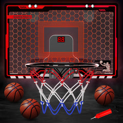 HopeRock over-the-door hoop securely mounted for space-saving play.