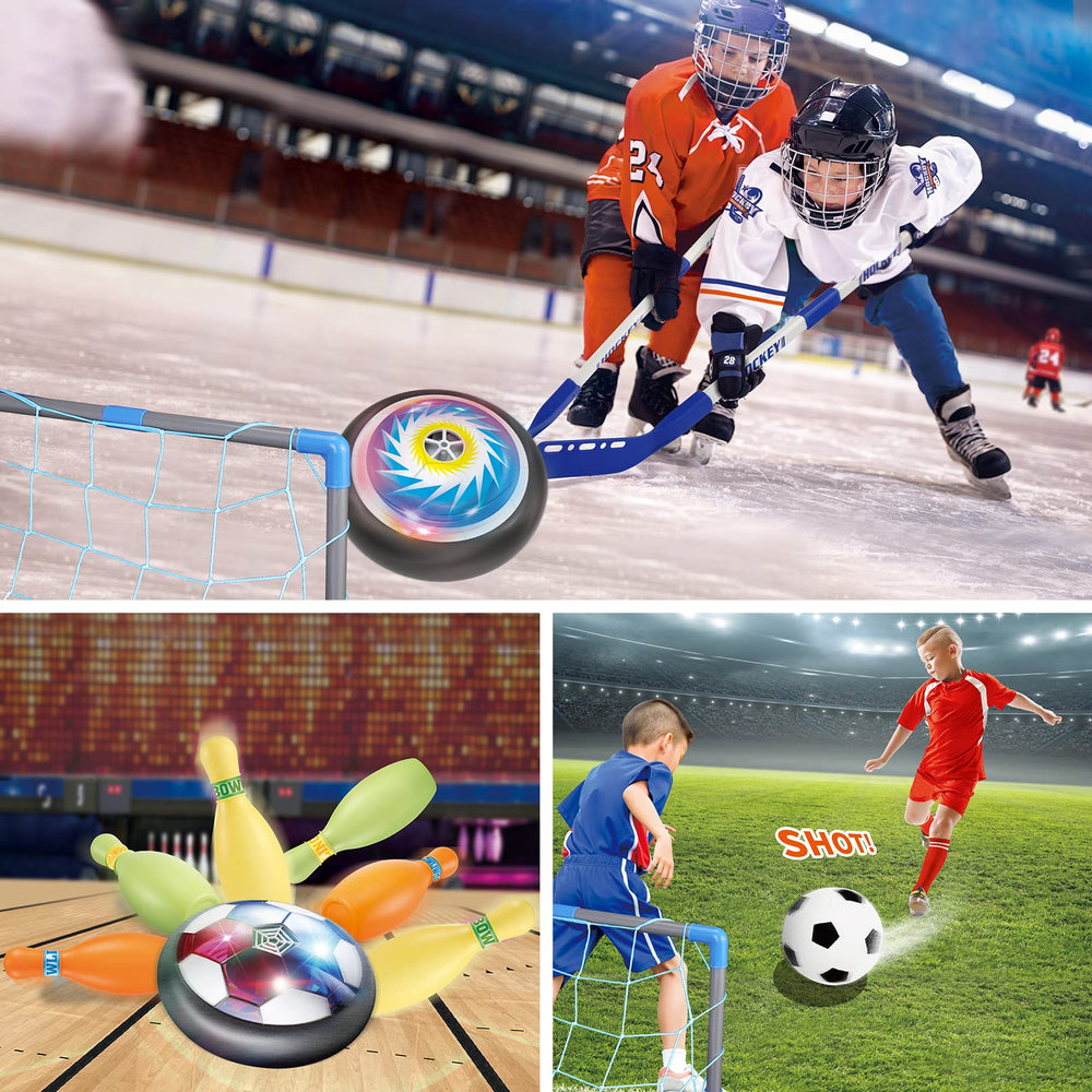 HopeRock rechargeable hockey toy keeps the action going at home or on the go.