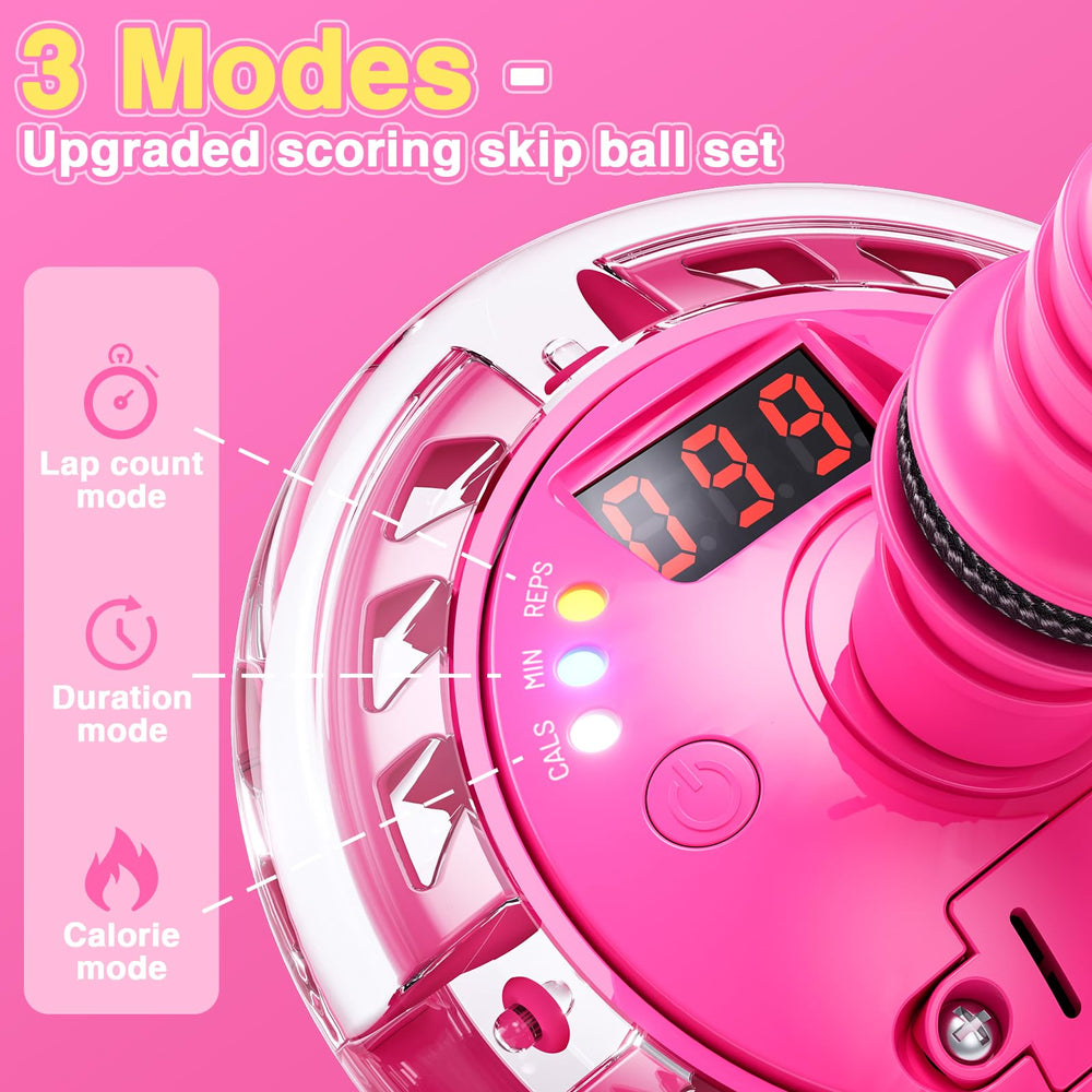 HopeRock Skip Ball Toy LED counter tracks jumps and time