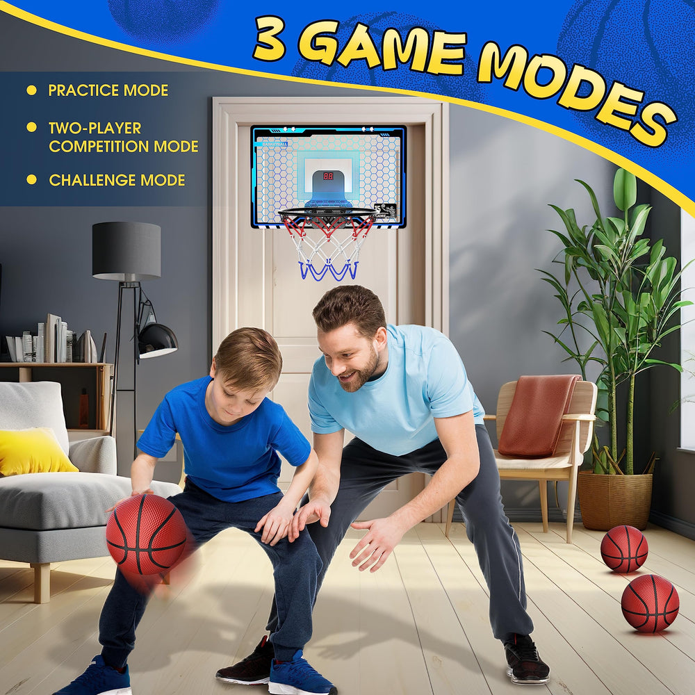 HopeRock spring-loaded rim provides a realistic dunk feel for home play.