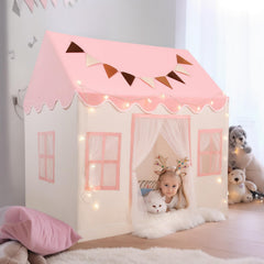 Hopeseily Kids Play Tent pink exterior ideal for indoor playspaces