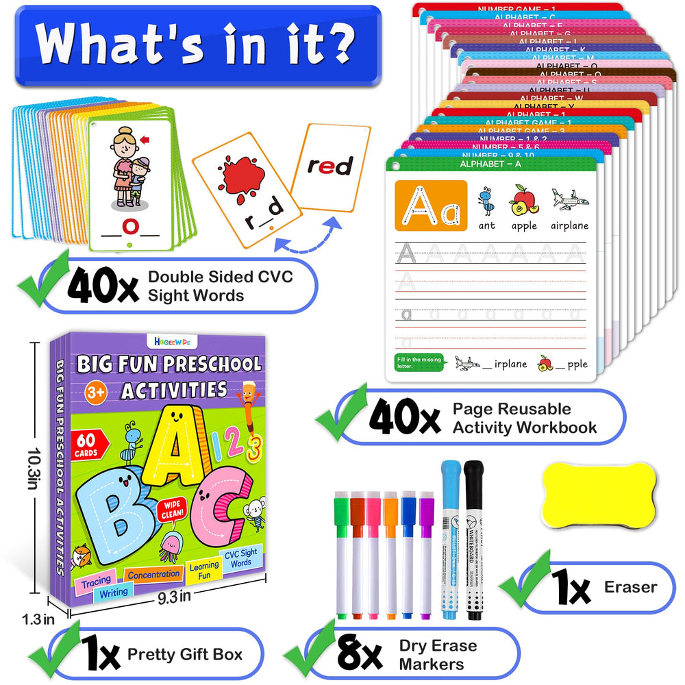 HOQEEWIPE CVC word cards to spark word building and spelling activities.