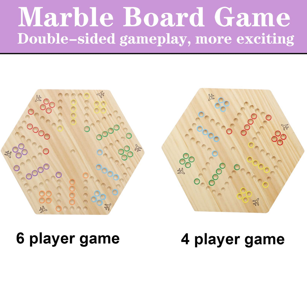 HOROW Wahoo board game with 24 colorful marbles ideal for shared strategy