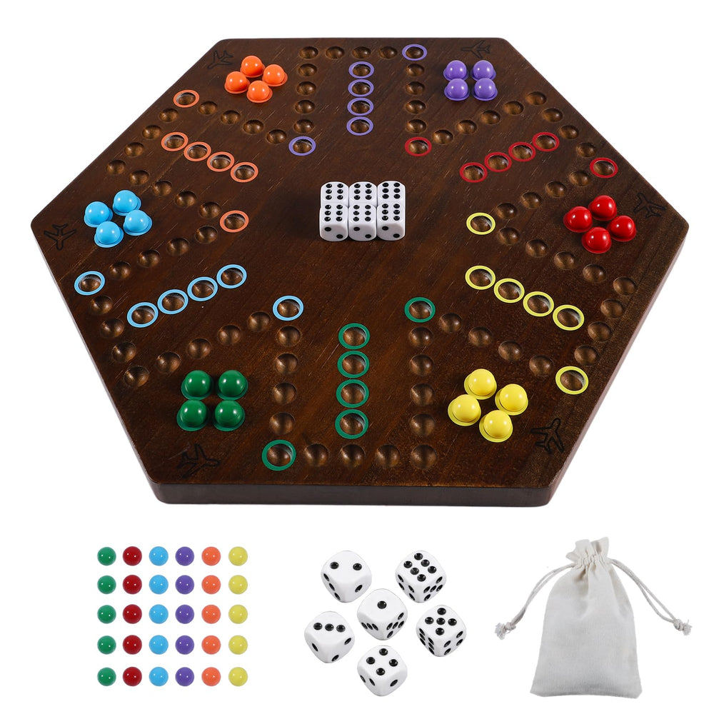 HOROW Wahoo Board Game front view with colorful marbles for family night