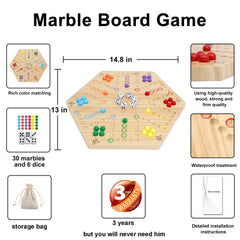 HOROW Wahoo board game wooden board closeup showing durable craftsmanship