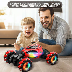 HOSHIPLAY RC car features LED lights and music for arcade-style vibes