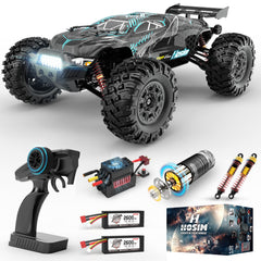 Hosim 1/10 off road RC car front view for high speed runs on rough terrain