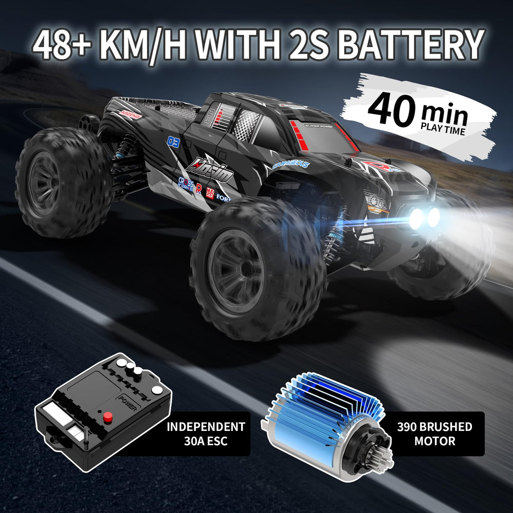 Hosim RC car off-road tires on rugged terrain for all-terrain adventures.