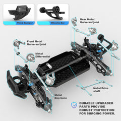 Hosim RC truck aluminum shocks deliver smooth handling on rough surfaces