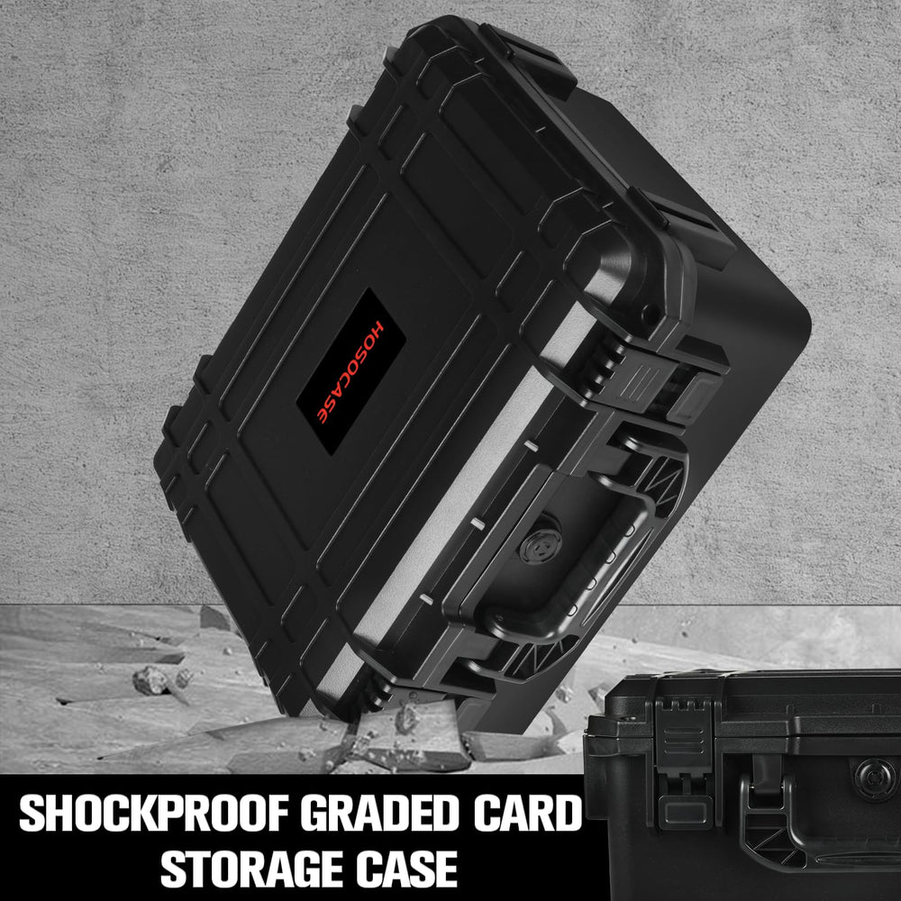 Hosocase baseball card storage box keeps baseball cards safely organized.