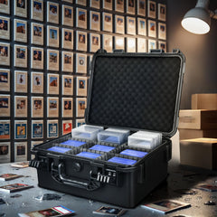 Hosocase graded cards top-loaders fit securely in a compact protective case.
