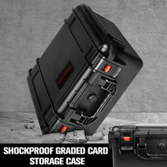 HOSOCASE 9-divider interior adapts to organize cards efficiently