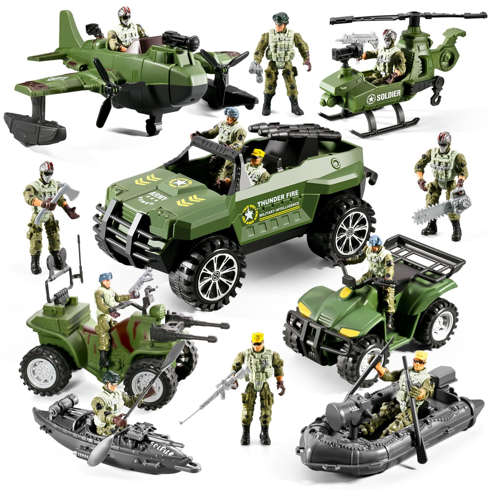 HOSPONY 78-in-1 army truck for imaginative play and role-play adventures.