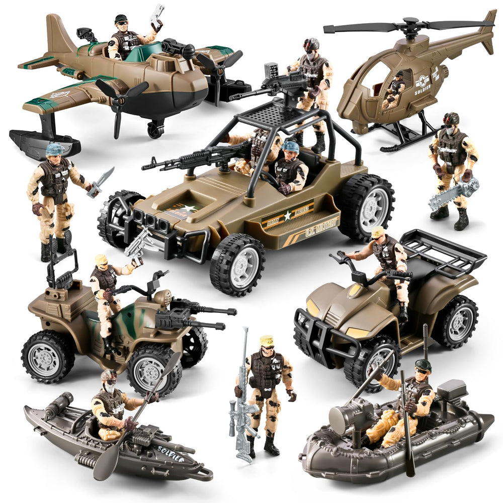 HOSPONY 78-in-1 Army Men truck use for imaginative play with durable, detailed design.