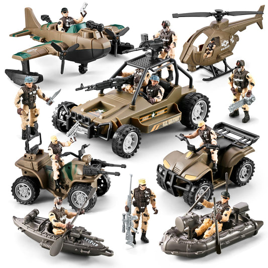 HOSPONY 78-in-1 Army Men truck use for imaginative play with durable, detailed design.