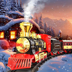 Hot Bee Christmas Train Set odorless steam spray for safe playtime
