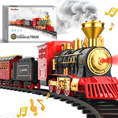 Hot Bee Train Set locomotive engine for festive playtime around the Christmas tree.