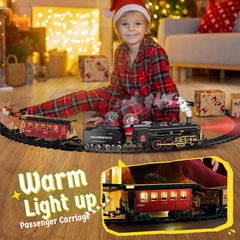 Hot Bee Train Set silent-mode locomotive featuring lights for calm, quiet play