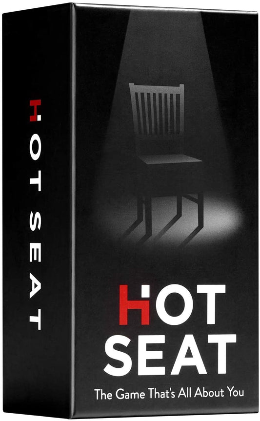 Hot Seat party game pack shot, ideal for cozy family game nights