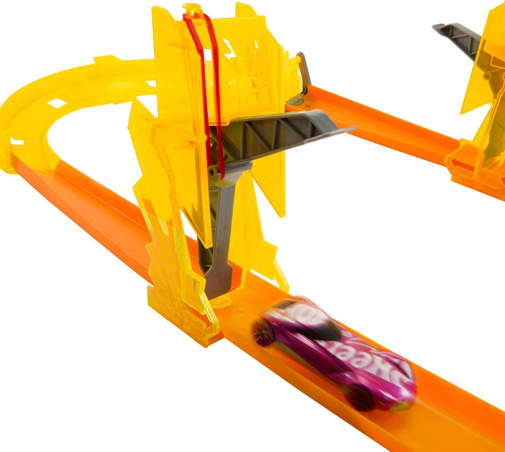Hot Wheels 1:64 scale car included for immediate racing fun