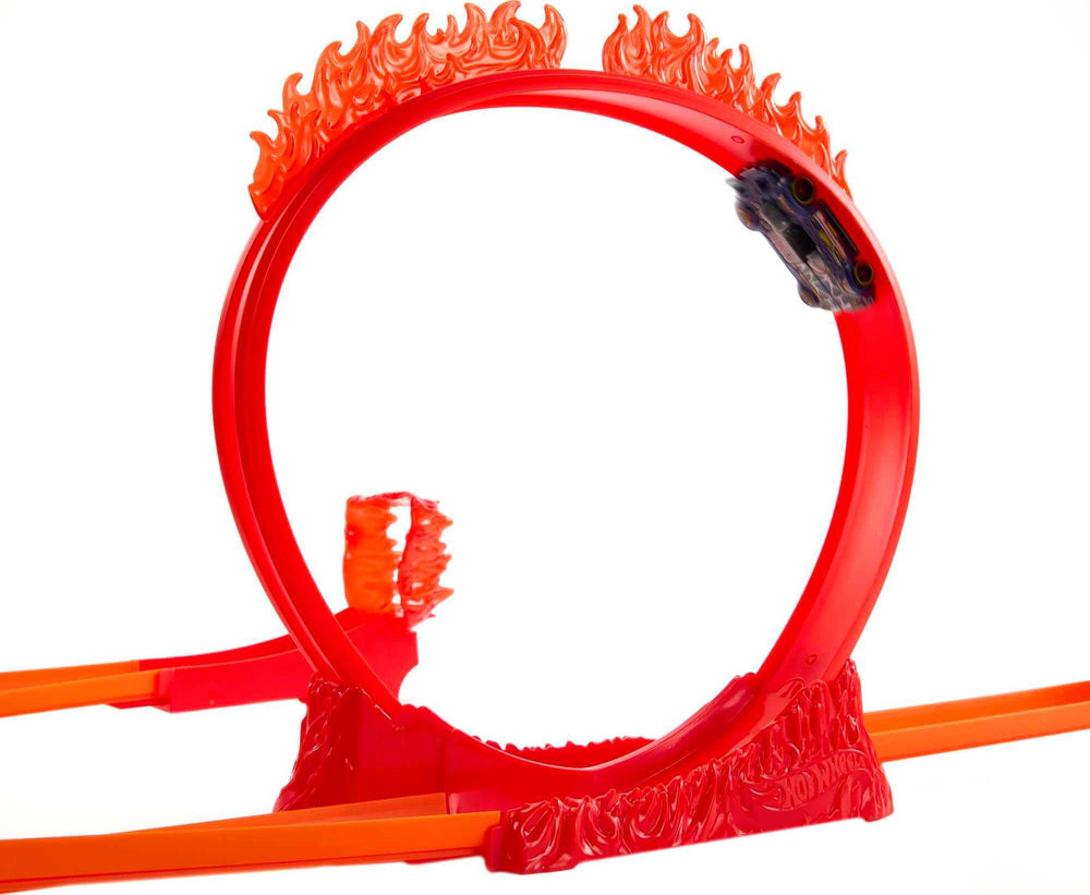 Hot Wheels 16-piece track set ready for mix-and-match builds.