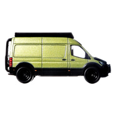 Hot Wheels Circuit Legend Mercedes Sprinter Van detailed deco up close for collectors.