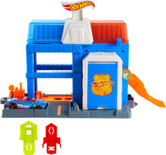 Hot Wheels City Downtown Police Tower gas hose at the pump for interactive scenes