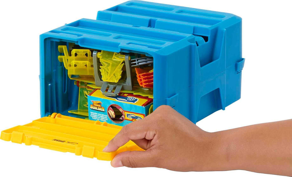 Hot Wheels curved track piece enabling dynamic turns and speed