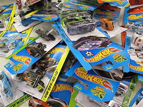 Hot Wheels display-ready cars ideal for shelf setups.