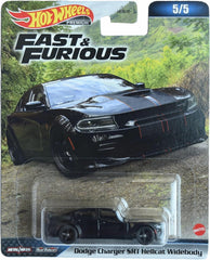 Hot Wheels Charger SRT Hellcat Widebody rear view; ready for display and imaginative play.