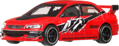 Hot Wheels Premium Fast & Furious 1:64 close-up of metal body and Real Riders tires for premium collectability