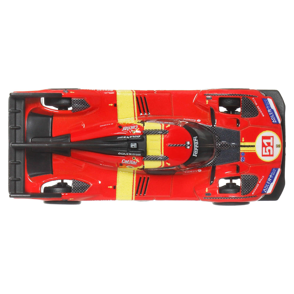 Hot Wheels Ferrari 499P 1:64 scale model ideal for shelf display.