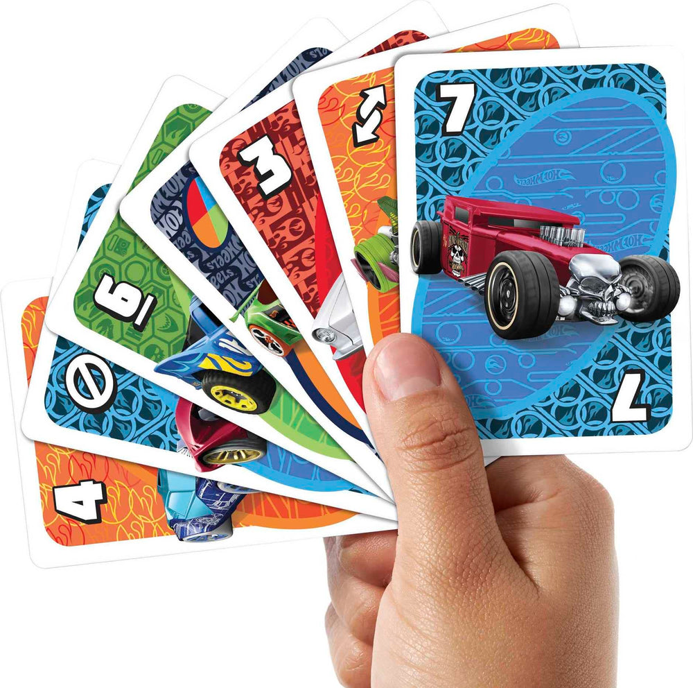 Hot Wheels graphics on UNO cards boost car-loving gameplay